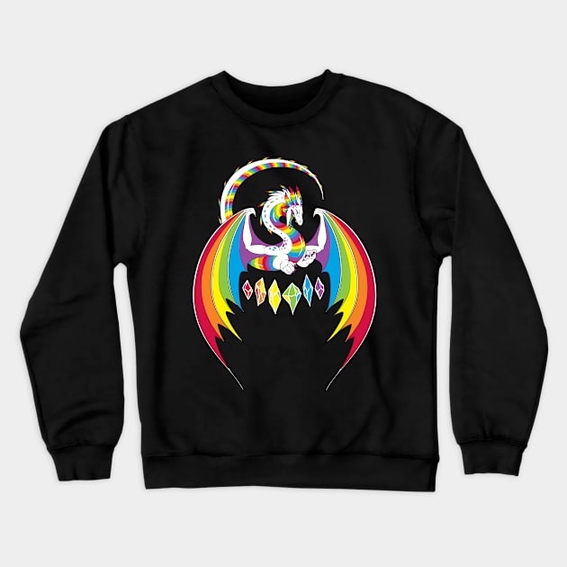 Rainbow Pride Dragon Crewneck Sweatshirt by WingLorn